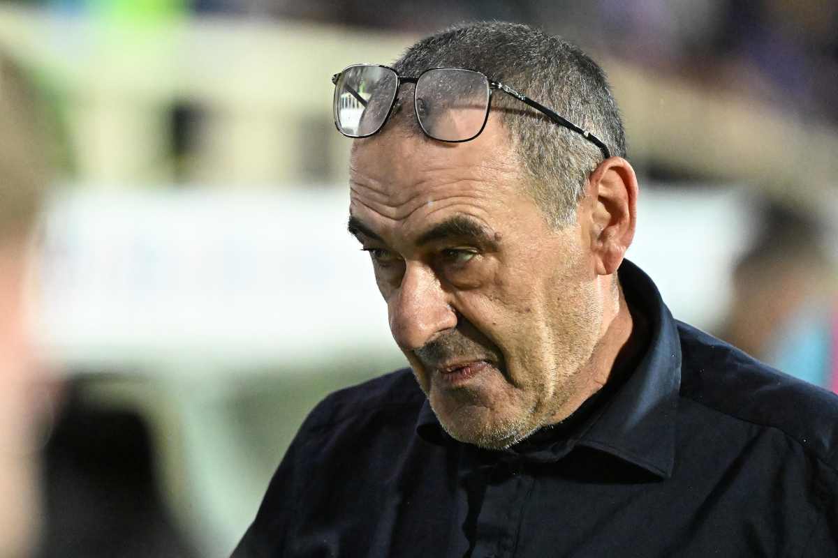 Il tecnico della Lazio Maurizio Sarri poco prima della sfida di Firenze