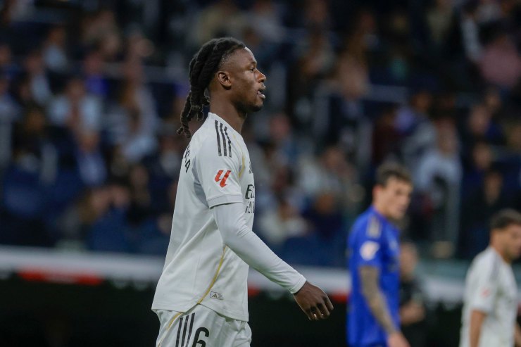 Camavinga del Real Madrid poco prima di un'espulsione