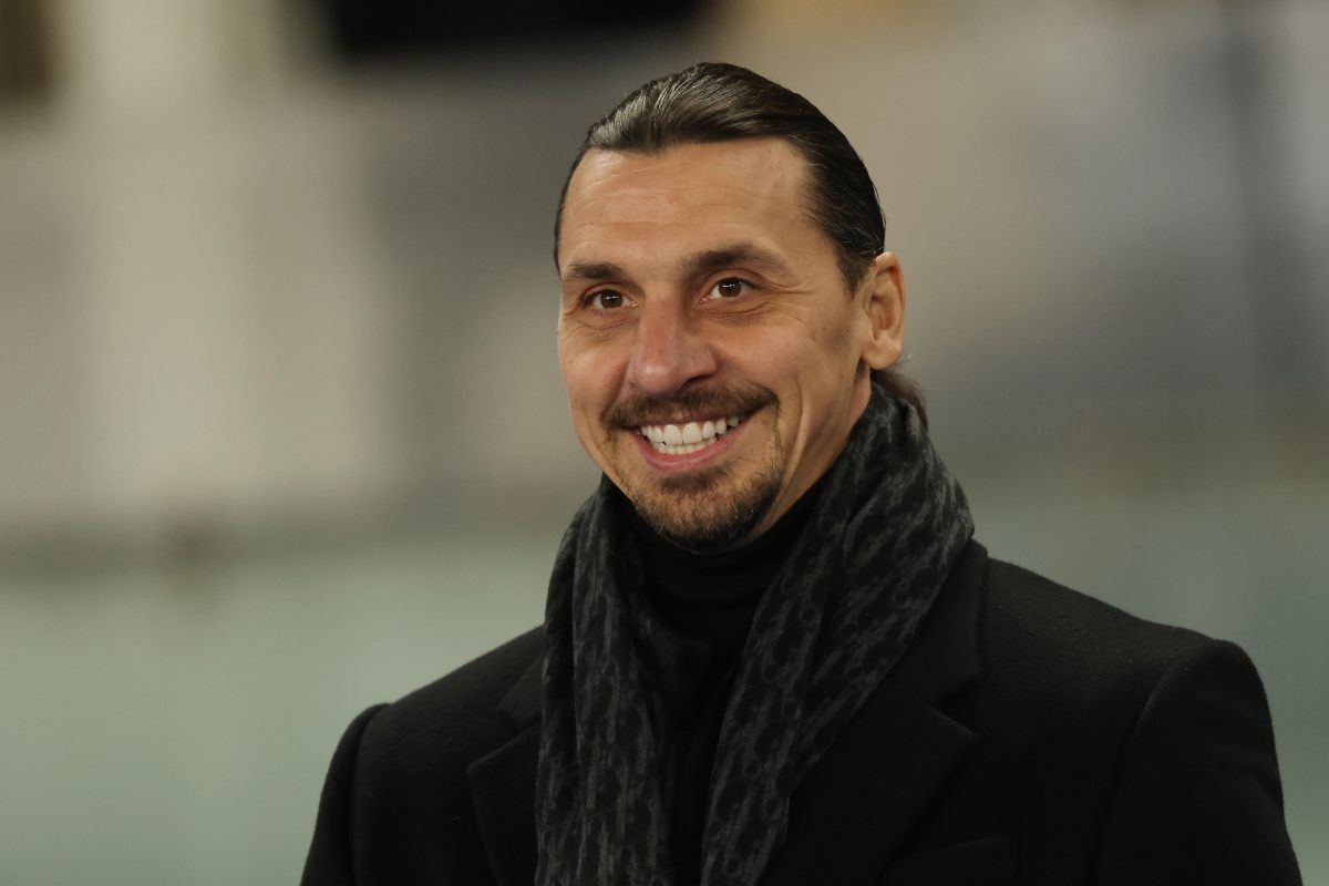 Il dirigente del Milan Zlatan Ibrahimovic prima di una gara di serie A