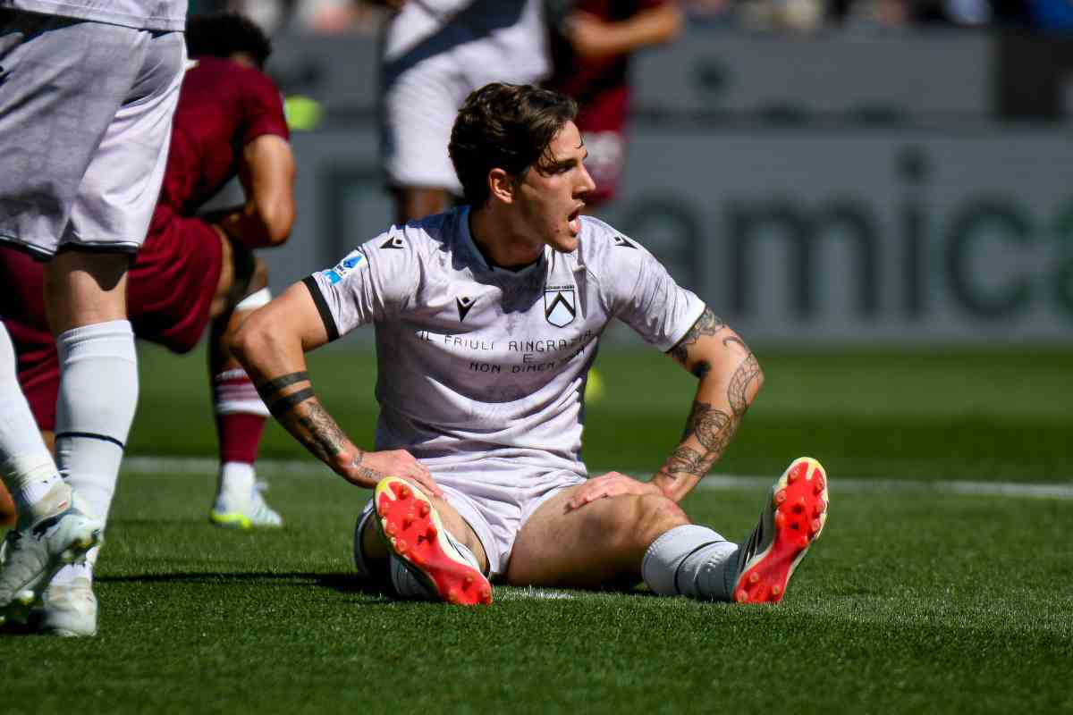 Zaniolo dopo aver subito un fallo