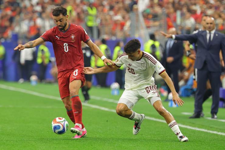 Bruno Fernandes durante una gara del Portogallo ai mondiali americani