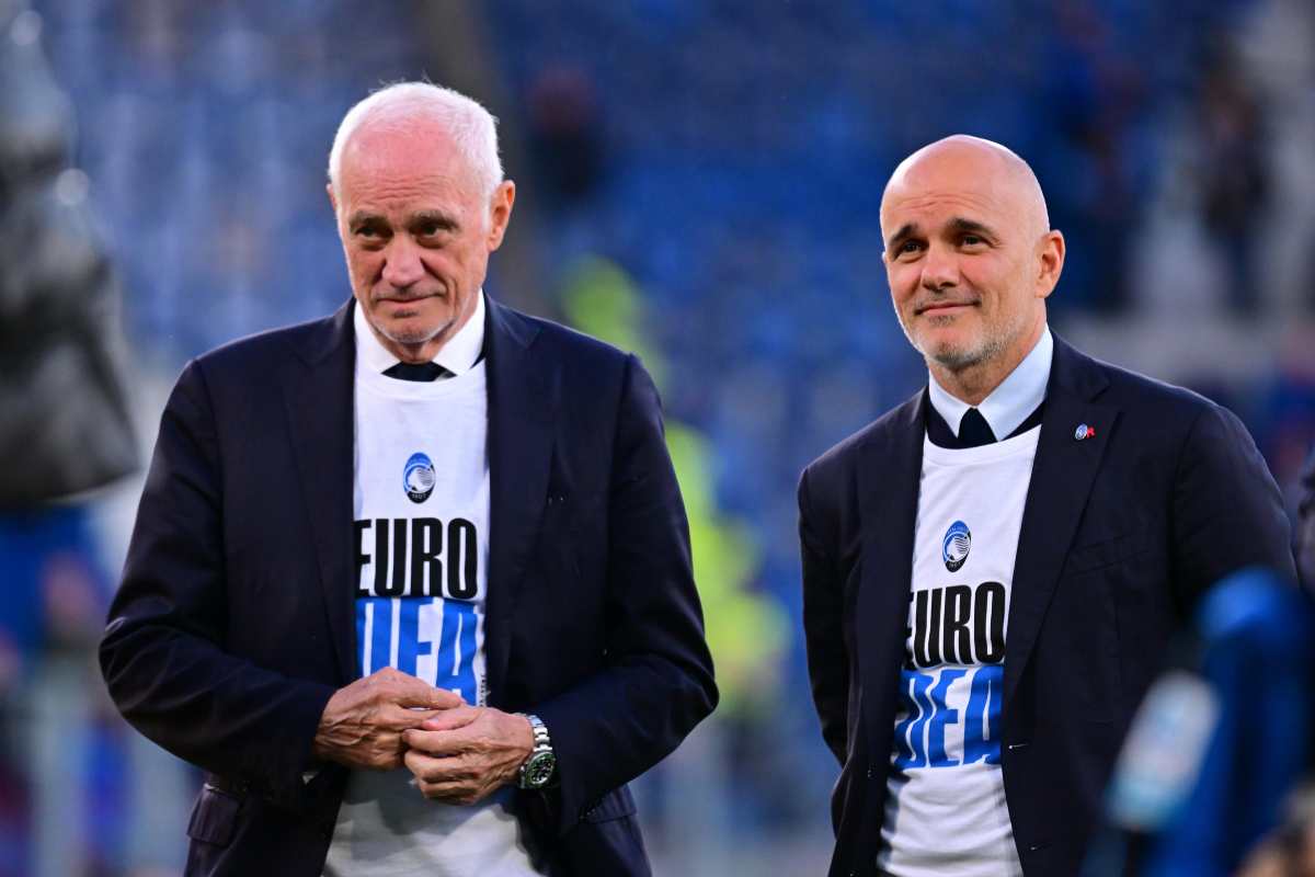 La famiglia Percassi, il presidente Antonio e il figlio Luca alla presentazione della squadra