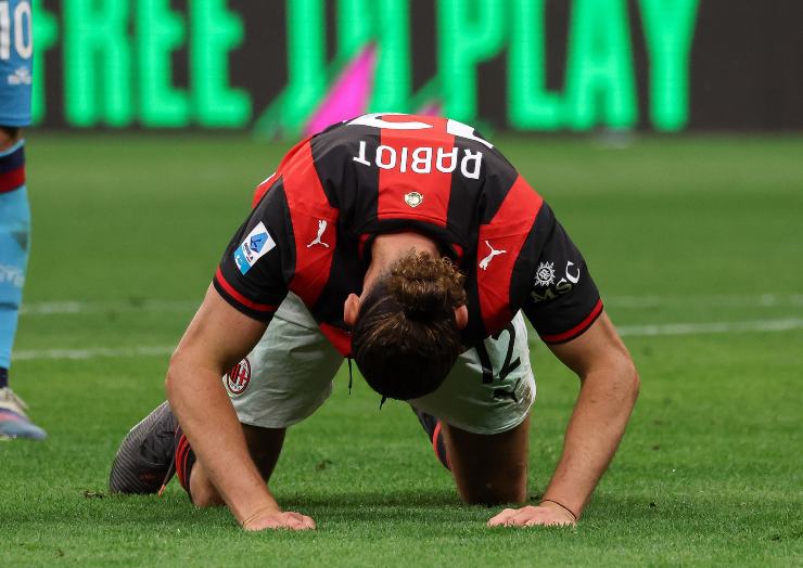 Rabiot mentre si dispera per un gol mancato