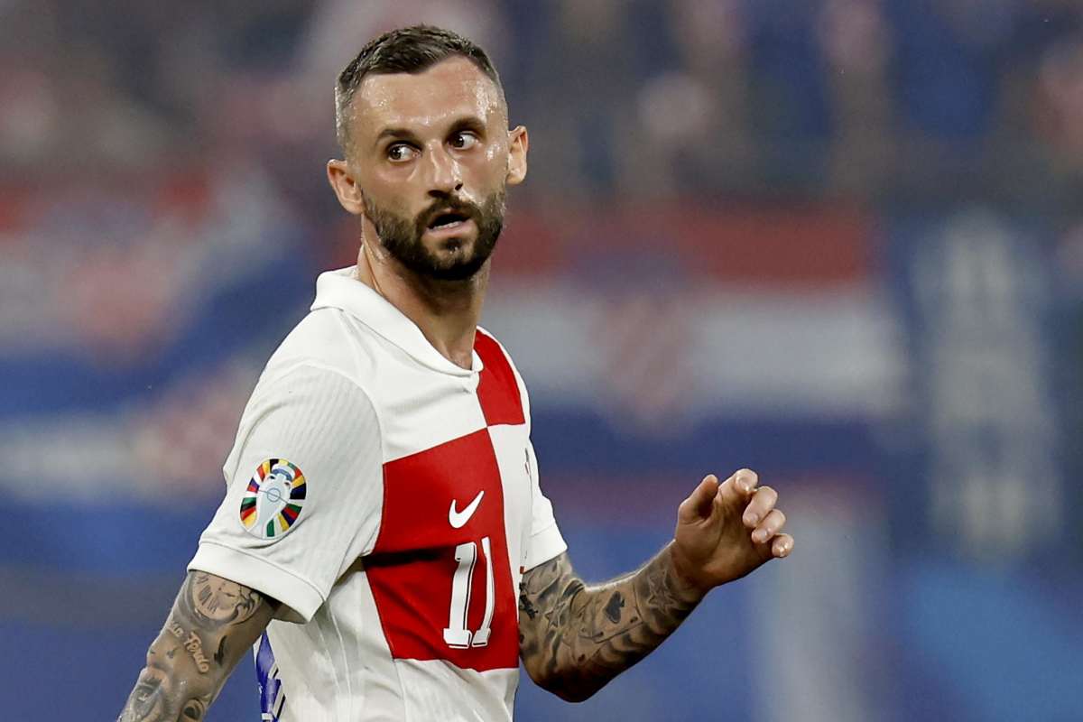 Brozovic durante una gara della sua nazionale
