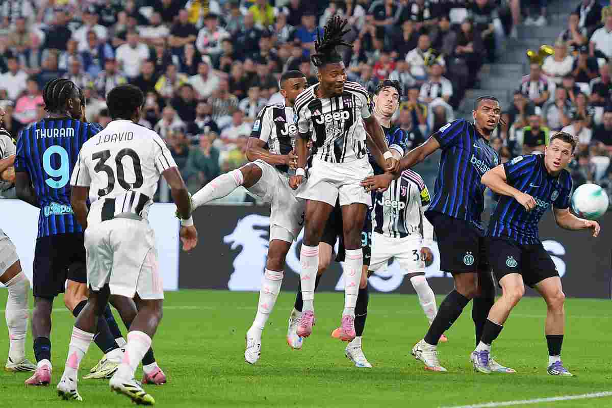 Un momento della sfida di campionato tra Juventus e Inter