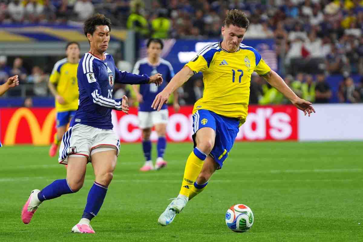 Gyokeres durante i mondiali con la Svezia