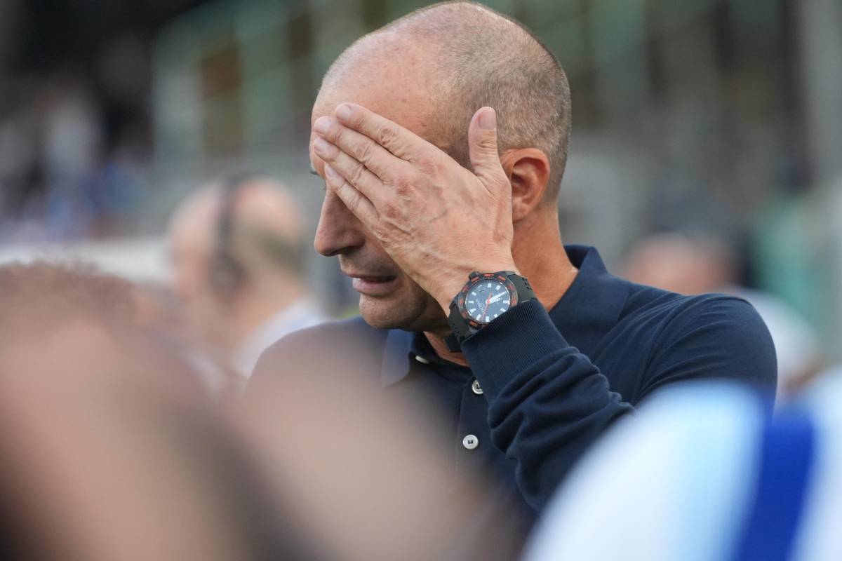 Allegri preoccupato durante la gara persa col Como