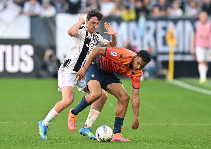 Il laterale della Juve Cambiaso durante una gara della Juve