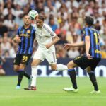 Un momento di un'amcihevole tra Real Madrid Inter